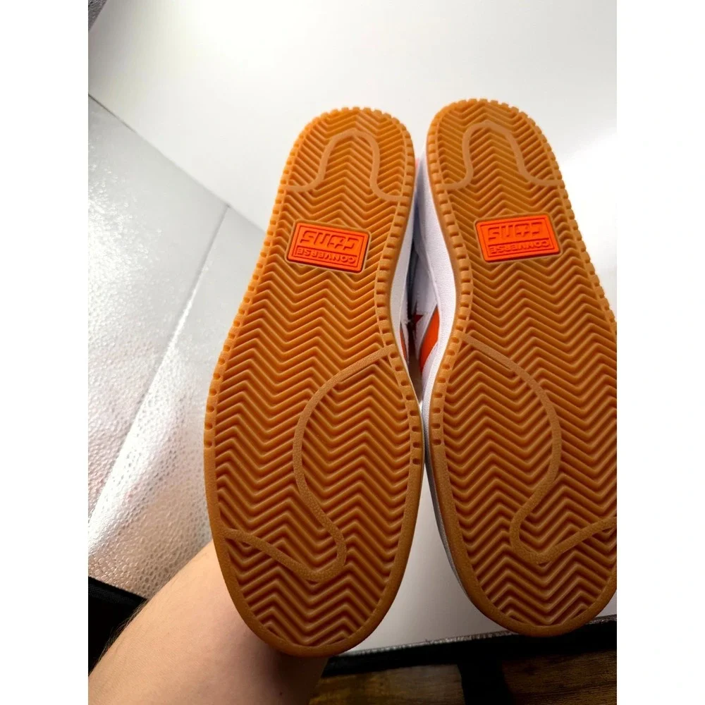 Converse AS-1 Pro A08130C Mens 9.5 Sneaker White Orange Leather Skateboard Shoes